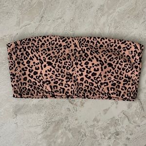 Leopard print bandeau top